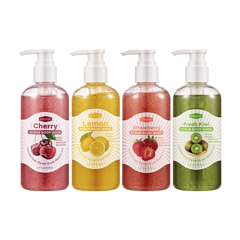 Natural Fruit Scrub Body Wash (Cherry / Lemon / Strawberry / Kiwi)